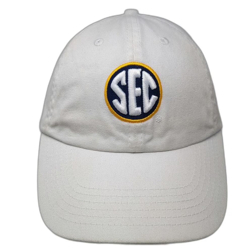 Valucap SEC Southeastern Conference Logo White OSFM Baseball Cap Slideback Hat